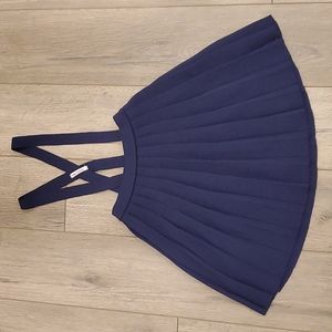 Brand New Navy Mikihouse Pleated Overall Dress